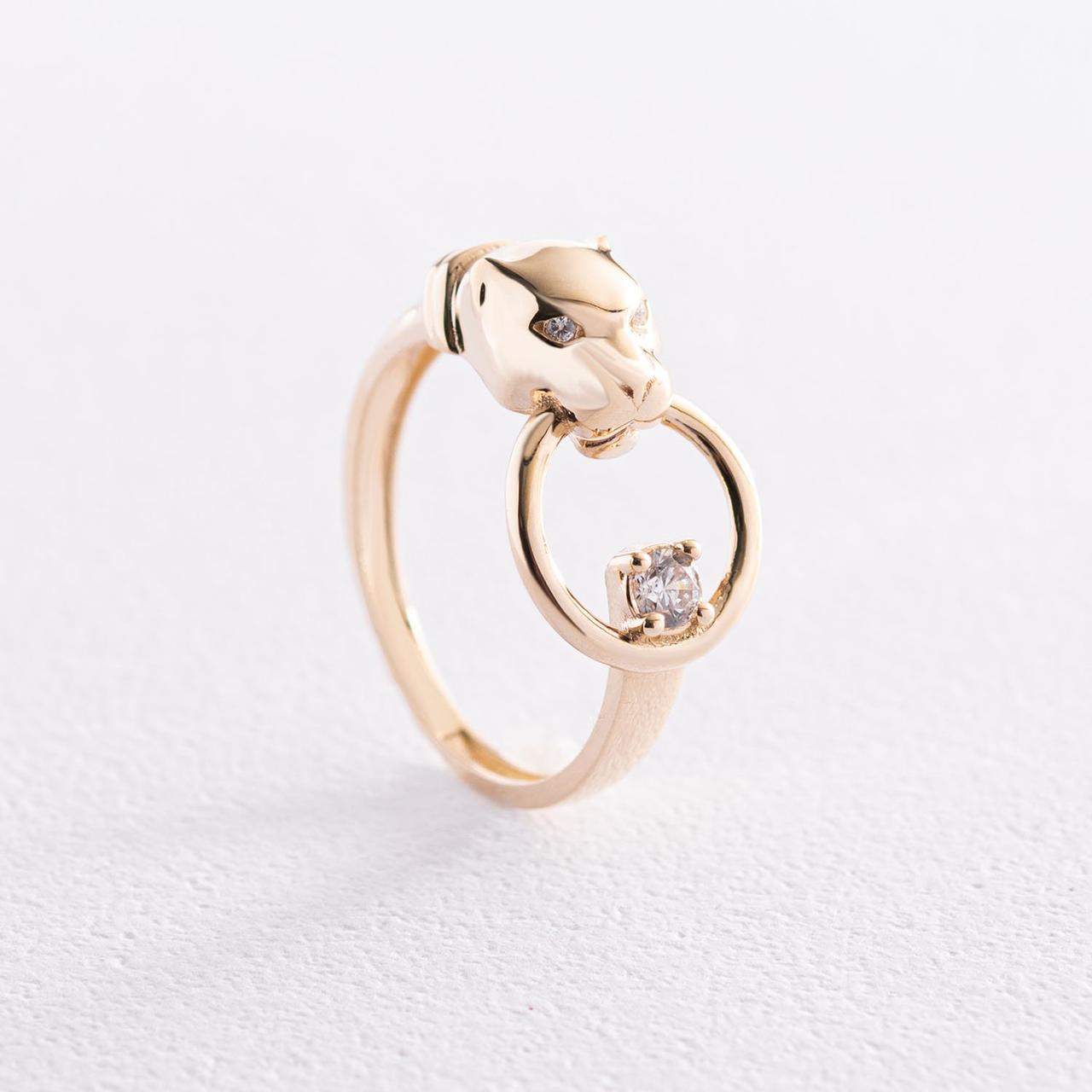 Кільце "Пантера" в жовтому золоті (фіаніти)
к06844 Zipexpert ZIPEXPERT, фото 1