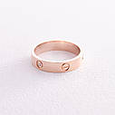 Кільце "Love" в червоному золоті (фіаніти) к07164 Zipexpert ZIPEXPERT, фото 5