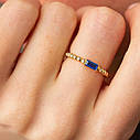 Золоте кільце "Аннабель" із синім фіанітом
к07182 Zipexpert ZIPEXPERT, фото 2