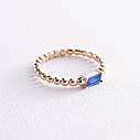 Золоте кільце "Аннабель" із синім фіанітом
к07182 Zipexpert ZIPEXPERT, фото 5