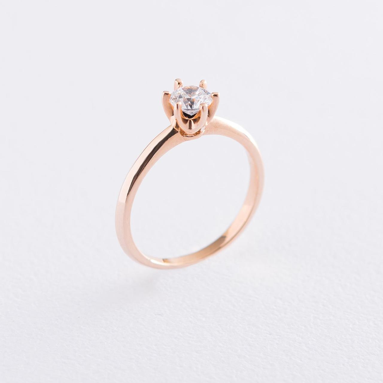 Помлинкове кільце в червоному золоті (куб.
цирконій Swarovski) к06230 Zipexpert ZIPEXPERT, фото 1