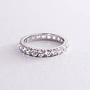 Кільце з доріжком каменів у білому золоті 
(фіаніти) к07390 Zipexpert ZIPEXPERT, фото 3