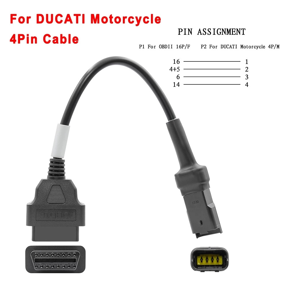 ПЕРЕХОДНИК DUCATI 4 pin адаптер 16Pin OBD2 OBDII кабель діагностичний