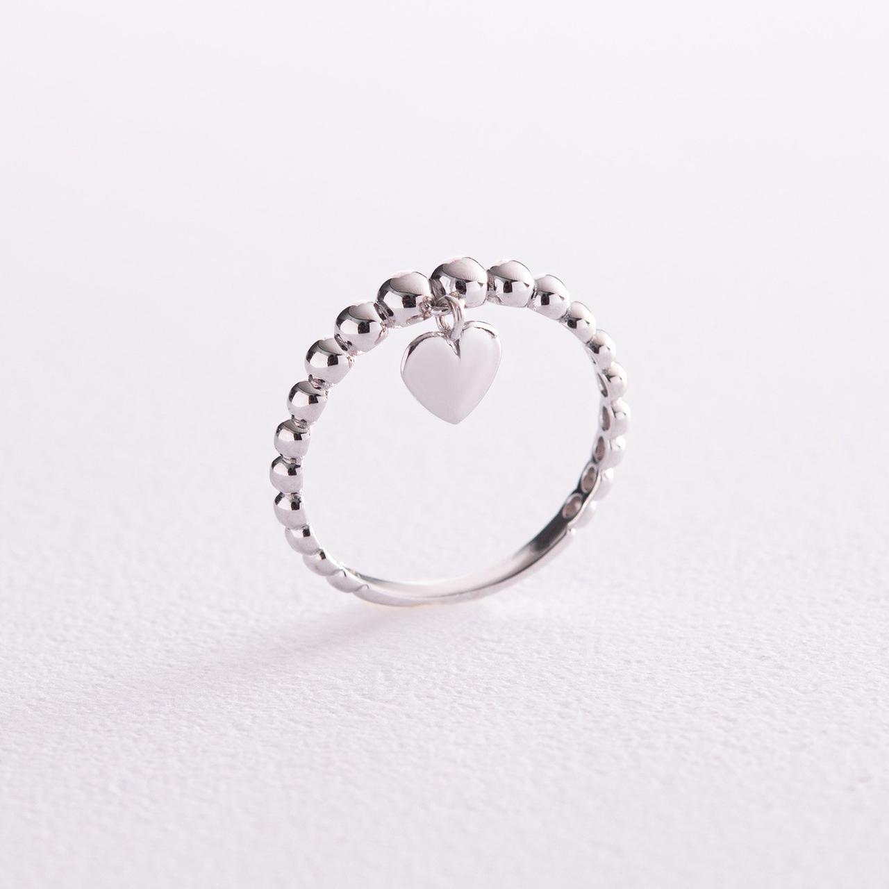 Кулькове кільце "Сердечко" у білому золоті
к07101 Zipexpert ZIPEXPERT, фото 1