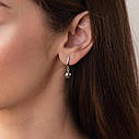Сережки "Кульки" в білому золоті с07977 Zipexpert ZIPEXPERT, фото 6