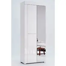 Шафа з ДСП в спальню/вітальню/дитячу 2дв. Аманда Глянець Білий Миро-Марк