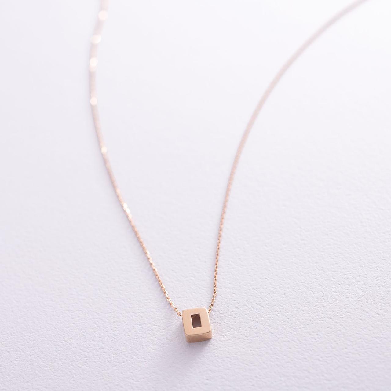 Кольє з буквою "О" в червоному золоті коло1256О Zipexpert ZIPEXPERT, фото 1