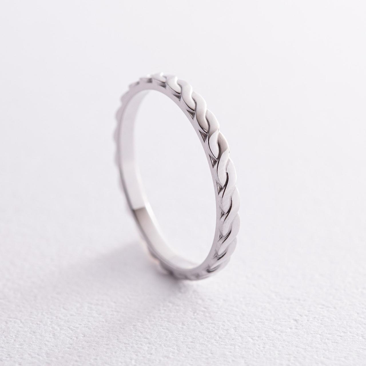 Кільце "Косочка" в білому золоті к07417 Zipexpert ZIPEXPERT, фото 1