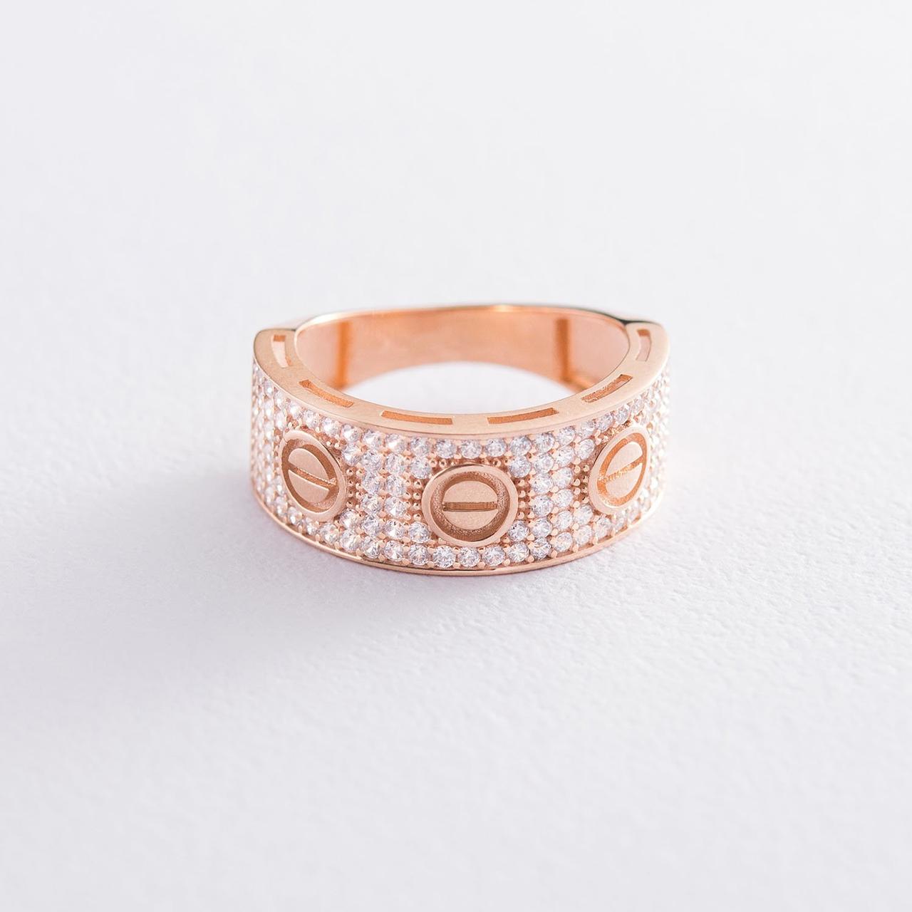 Золоте кільце з фіанітами к05225 Zipexpert ZIPEXPERT, фото 1