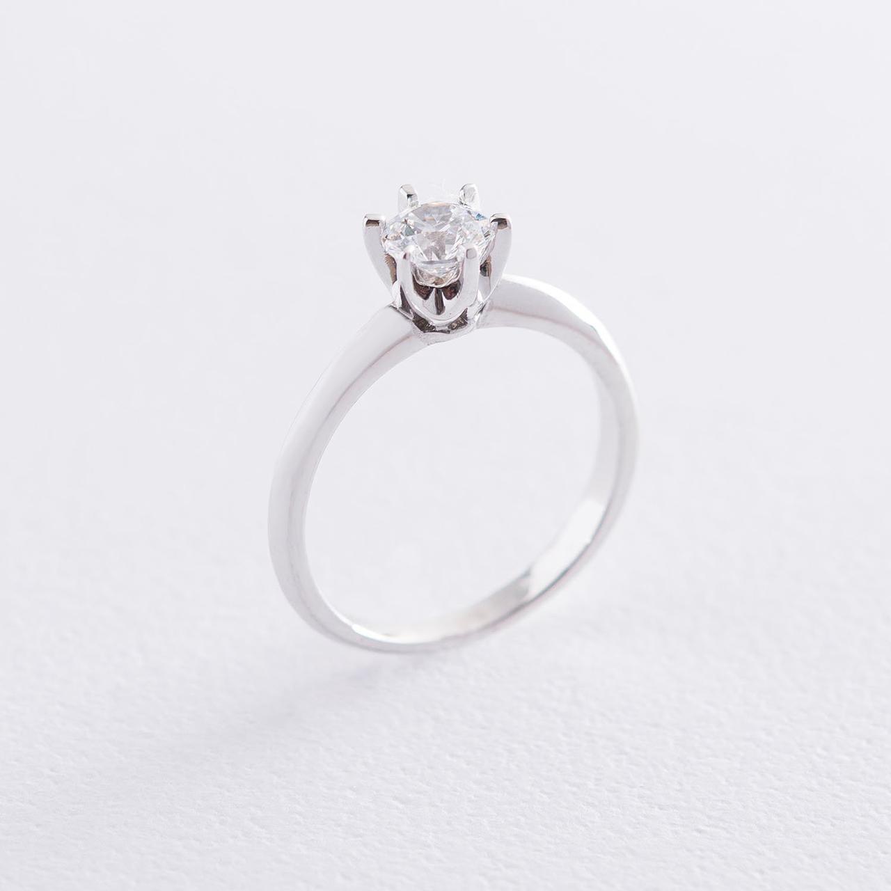 Помоловічне кільце в білому золоті (куб. 
цирконій Swarovski) к06315 Zipexpert ZIPEXPERT, фото 1