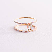 Золотое кольцо на фалангу с бриллиантами 165823ch. Zipexpert