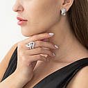 Сережки в білому золоті з діамантами 7783 Zipexpert ZIPEXPERT, фото 3