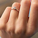 Помоловічне кільце з фіанітами (біле золото) 
к07168 Zipexpert ZIPEXPERT, фото 2