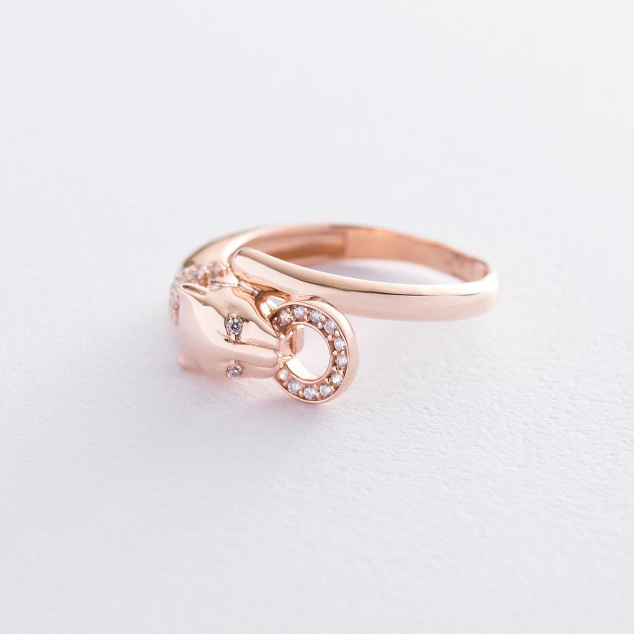 Золоте кільце "Пантера" (фіаніти) к06561 Zipexpert ZIPEXPERT, фото 1