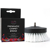 Насадка на дрель для чистки текстиля мягкой жесткости SGCB Pneumatic Carpet Brush Grey , серая 90 mm