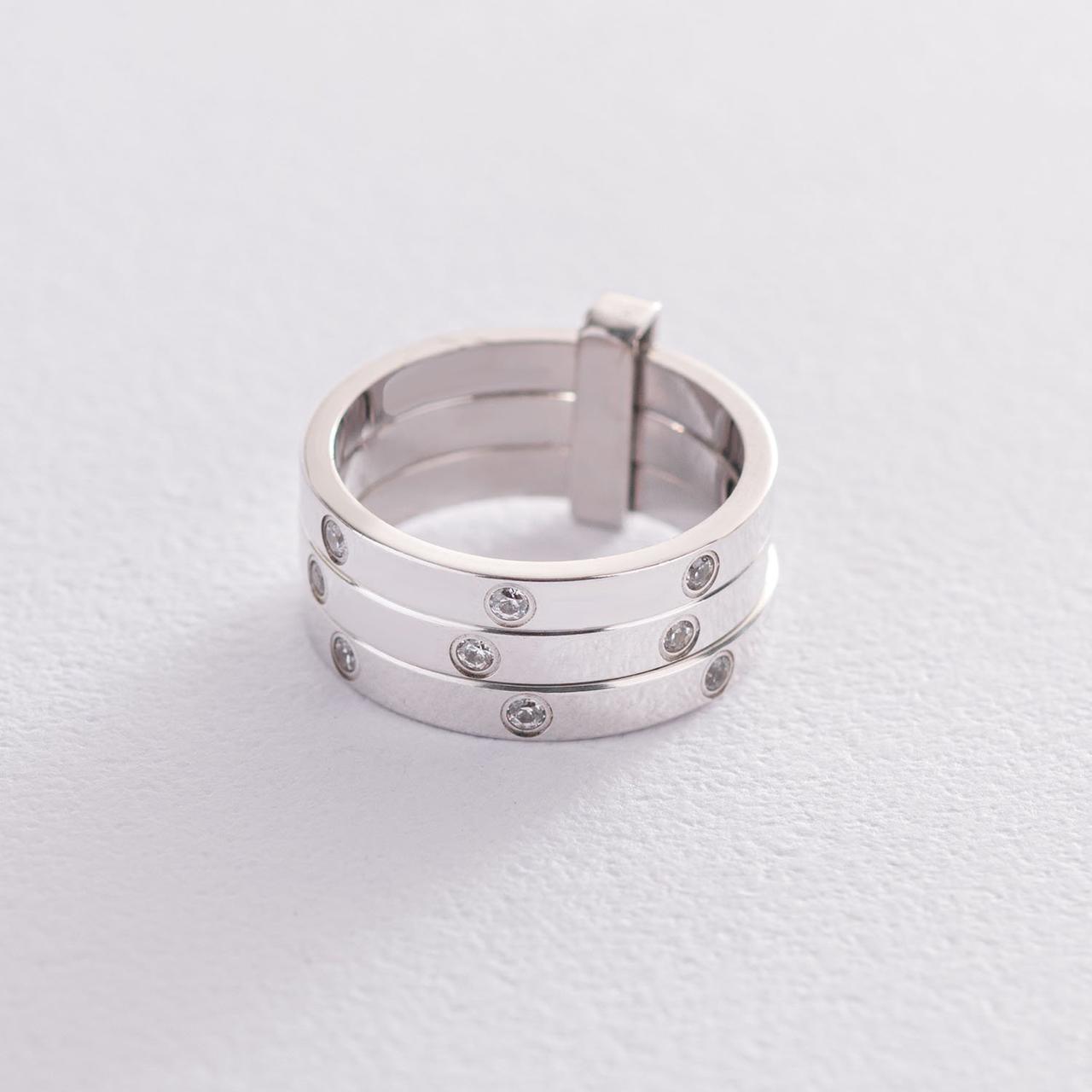 Потрійне золоте кільце з фіанітами к02621 Zipexpert ZIPEXPERT, фото 1