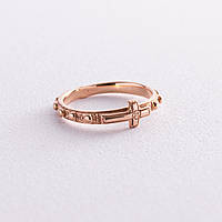 Золотое католическое кольцо "Розарий" к01655. Zipexpert