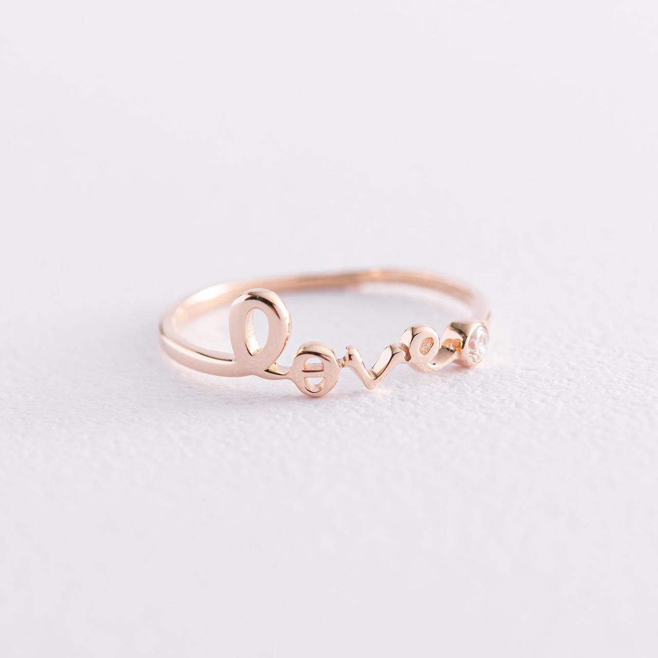 Кільце "Love" в червоному золоті з фіанітом
к06797 Zipexpert ZIPEXPERT, фото 1