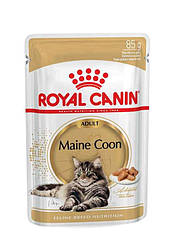 Royal Canin Maine Coon Adult Вологий корм для дорослих котів породи Мейн-Кун (шматочки в соусі) пауч 85г