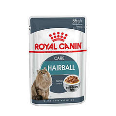 Royal Canin Hairball Care Консервований корм для дорослих котів (шматочки в соусі) пауч 85г