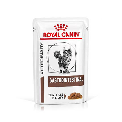 Royal Canin Veterinary Gastrointestinal Вологий корм для котів при порушенні травлення (шматочки в соусі) 85г, фото 1