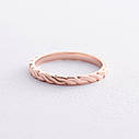 Кільце "Косочка" в червоному золоті к07513 Zipexpert ZIPEXPERT, фото 4