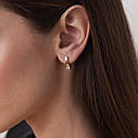 Золоті сережки "Love" з фіанітами з07605 Zipexpert ZIPEXPERT, фото 3