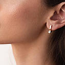 Золоті сережки "Love" з фіанітами з07605 Zipexpert ZIPEXPERT, фото 7