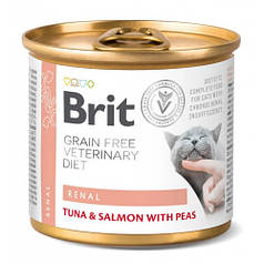 Brit Veterinary Diets GF Cat Renal Вологий корм для кішок з хронічною нирковою недостатністю 200г