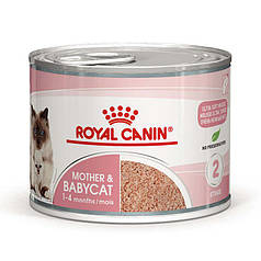 1Royal Canin Mother & Babycat Mousse Консервований корм для кошенят з моменту відлучення до 4 місяців, мус 195г