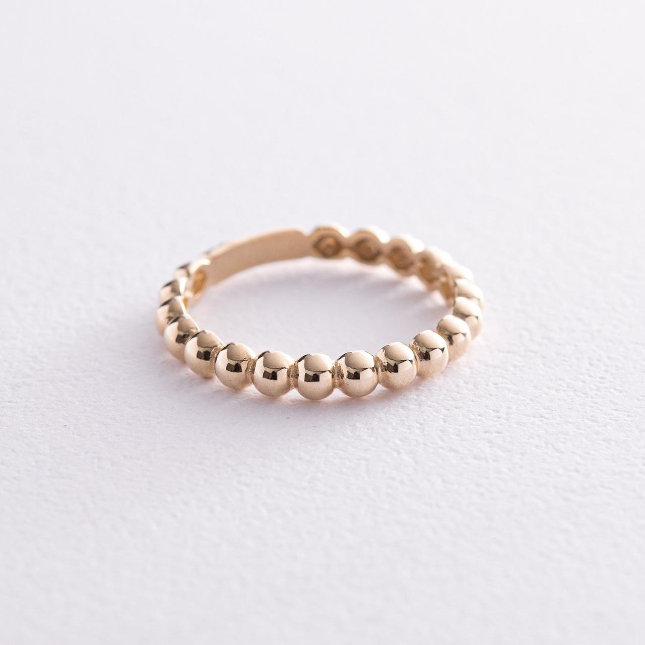 Кільце "Шаріки" в жовтому золоті к07229 Zipexpert ZIPEXPERT, фото 1