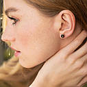 Золоті сережки — пусети (кварц димчастий) 
с06673 Zipexpert ZIPEXPERT, фото 3