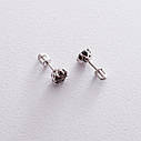 Золоті сережки — пусети (кварц димчастий) 
с06673 Zipexpert ZIPEXPERT, фото 5