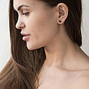 Золоті сережки — пусети (кварц димчастий) 
с06673 Zipexpert ZIPEXPERT, фото 6