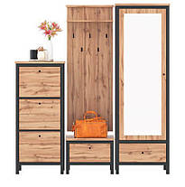 Шафа Чос 010 SZF1D1S 1930х620х390мм дуб тахо + чорний Гербор, фото 4