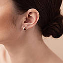 Сережки — кільця в жовтому золоті с08378 Zipexpert ZIPEXPERT, фото 3