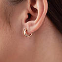 Сережки — кільця в жовтому золоті с08378 Zipexpert ZIPEXPERT, фото 6