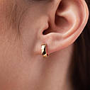 Сережки — кільця в жовтому золоті с08378 Zipexpert ZIPEXPERT, фото 7