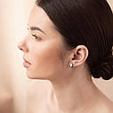 Сережки — кільця в білому золоті с08361 Zipexpert ZIPEXPERT, фото 3