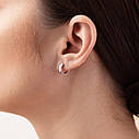 Сережки — кільця в білому золоті с08361 Zipexpert ZIPEXPERT, фото 5