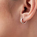 Сережки — кільця в білому золоті с08361 Zipexpert ZIPEXPERT, фото 6