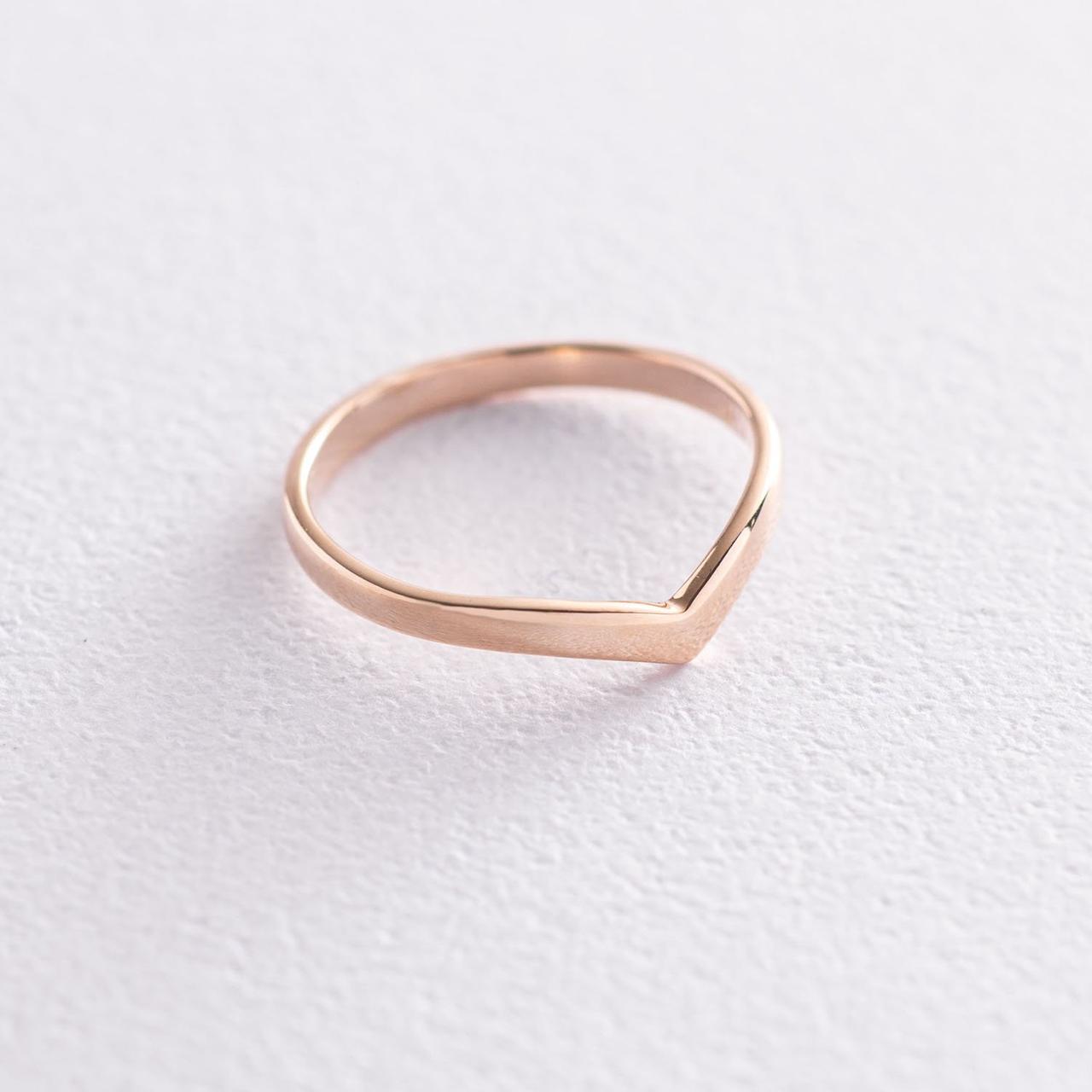Кільце "Мімалізм" у червоному золоті к06704 Zipexpert ZIPEXPERT, фото 1