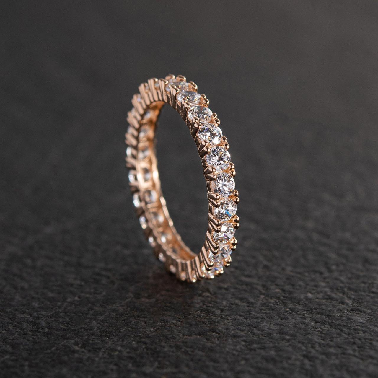 Кільце з доріжком каменів у червоному золоті
к07200 Zipexpert ZIPEXPERT, фото 1