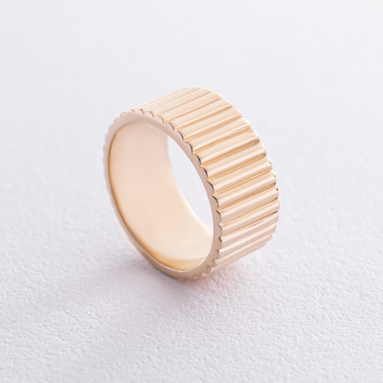 Широке кільце "Енід" в жовтому золоті к07359 Zipexpert ZIPEXPERT, фото 1