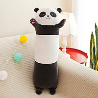 Мягкая плюшевая игрушка Панда Батон 65 см, Длиная плюшевая-обнимашка, Черно-Белое