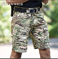 Военные шорты мультикам HAN WILD мужские армейские шорты ВСУ рип стоп 46р-56р тактические шорты карго