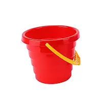 Дитяча іграшка для пісочниці "Відерце" ТехноК 0472 об'єм 1 л Червоний