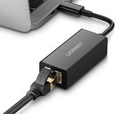 Перехідник to Ethernet Ugreen US236 USB Type-C to 10/100/1000Mbps Ethernet Adapter, фото 3