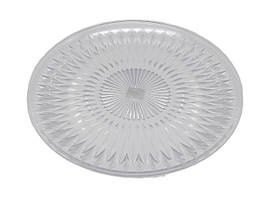 Блюдо пластикове кругле велике Тарілка столова дрібна для других страв багаторазова D 34 cm