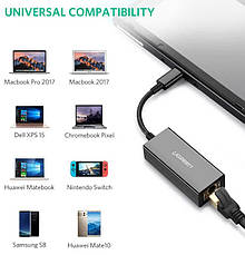 Перехідник to Ethernet Ugreen US236 USB Type-C to 10/100/1000Mbps Ethernet Adapter, фото 6